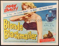 6j039 BLONDE BLACKMAILER 1/2sh '58 bad girl Susan Shaw's body was the secret to the shakedown!
