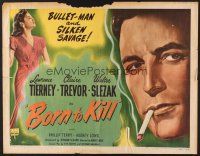 6j043 BORN TO KILL style B 1/2sh '46 Lawrence Tierney, sexy Claire Trevor!