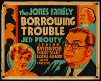 6j044 BORROWING TROUBLE other company 1/2sh '37 cool different art of The Jones Family!