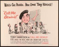 6j055 CALL ME GENIUS 1/2sh '61 cool cartoon art of wacky artist Tony Hancock!