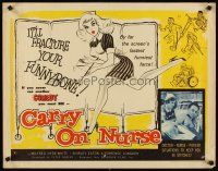 6j062 CARRY ON NURSE 1/2sh '60 English hospital sex, the screen's fastest funniest farce!