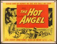 6j170 HOT ANGEL style A 1/2sh '58 teenage hot rod gangs rip highways & skies w/thrills & terror!