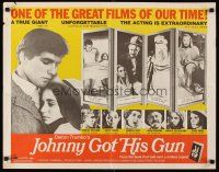 6j196 JOHNNY GOT HIS GUN 1/2sh '71 Timothy Bottoms, Sutherland, from Dalton Trumbo novel!