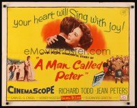 6j241 MAN CALLED PETER 1/2sh '55 Richard Todd & Jean Peters make your heart sing with joy!