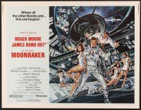 6j255 MOONRAKER 1/2sh '79 Roger Moore as James Bond & sexy space babes by Gouzee!