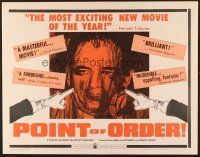 6j284 POINT OF ORDER 1/2sh '64 documentary of Army-McCarthy hearings, where he was censured!