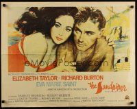 6j308 SANDPIPER 1/2sh '65 great different art of Elizabeth Taylor & Richard Burton!