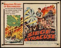 6j319 SIEGE OF SYRACUSE 1/2sh '62 Rossano Brazzi, Tina Louise, the amazing story of Archimedes!
