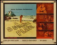 6j342 SUMMER PLACE 1/2sh '59 Sandra Dee & Troy Donahue in young lovers classic, cool cast montage!
