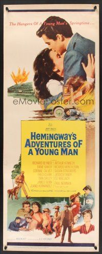 6k137 ADVENTURES OF A YOUNG MAN insert '62 Ernest Hemingway novel, Paul Newman, Martin Ritt