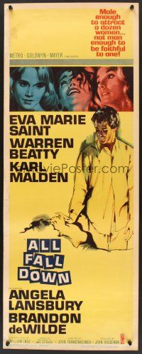 6k143 ALL FALL DOWN insert '62 Warren Beatty, Eva Marie Saint, Karl Malden, John Frankenheimer