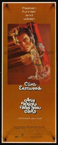 6k152 ANY WHICH WAY YOU CAN insert '80 cool artwork of Clint Eastwood & Clyde by Bob Peak!