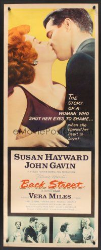 6k163 BACK STREET insert '61 Susan Hayward & John Gavin romantic close up, Vera Miles!