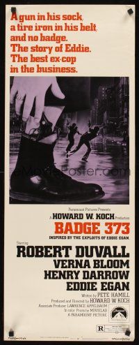 6k165 BADGE 373 insert '73 Robert Duvall is a tough New York cop with a gun in his sock & no badge