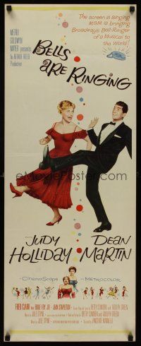 6k179 BELLS ARE RINGING insert '60 image of Judy Holliday & Dean Martin singing & dancing!