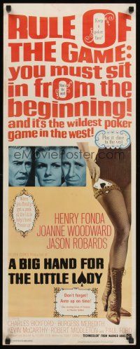 6k192 BIG HAND FOR THE LITTLE LADY insert '66 Henry Fonda, Joanne Woodward, wildest poker game!