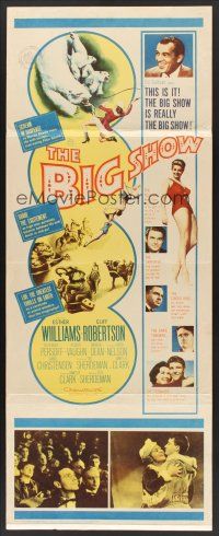 6k196 BIG SHOW insert '61 sexy Esther Williams & Cliff Robertson at circus, plus Ed Sullivan!