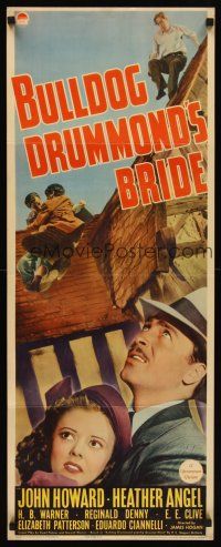 6k236 BULLDOG DRUMMOND'S BRIDE insert '39 John Howard & pretty Heather Angel!