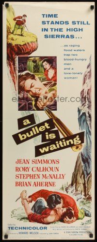 6k238 BULLET IS WAITING insert '54 Jean Simmons is trapped with Rory Calhoun & Stephen McNally!