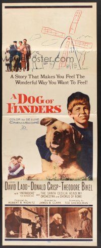 6k294 DOG OF FLANDERS insert '59 Donald Crisp, David Ladd & his huge beloved dog Patrasche!