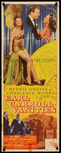 6k302 EARL CARROLL VANITIES insert '45 sexy showgirl Constance Moore, Dennis O'Keefe!