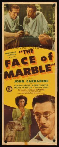 6k316 FACE OF MARBLE insert '45 John Carradine, Claudia Drake, Robert Shayne & Willie Best!