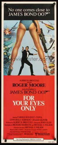 6k333 FOR YOUR EYES ONLY int'l insert '81 no one comes close to Roger Moore as James Bond 007!