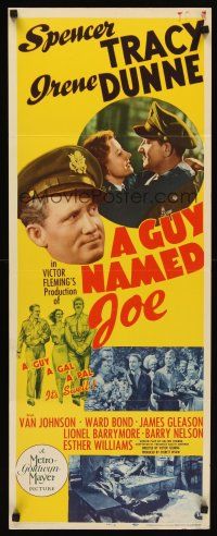 6k362 GUY NAMED JOE insert '44 World War II pilot Spencer Tracy loves Irene Dunne after death!