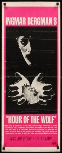 6k384 HOUR OF THE WOLF insert '68 directed by Ingmar Bergman, Liv Ullmann, von Sydow, creepy!