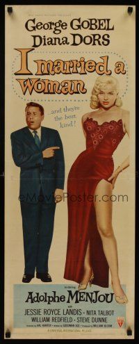 6k399 I MARRIED A WOMAN insert '58 full-length sexiest Diana Dors w/George Gobel!