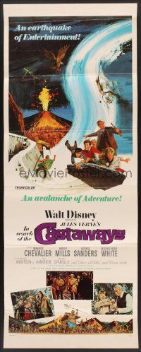 6k409 IN SEARCH OF THE CASTAWAYS insert R70 Jules Verne, Hayley Mills in an avalanche of adventure!