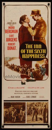 6k415 INN OF THE SIXTH HAPPINESS insert '59 Ingrid Bergman & Curt Jurgens, Robert Donat!