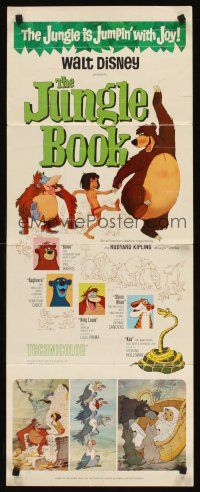 6k440 JUNGLE BOOK insert '67 Walt Disney cartoon classic, great art of all characters!