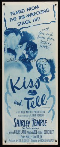 6k453 KISS & TELL insert R53 Jerome Courtland gets love and kisses from Shirley Temple!