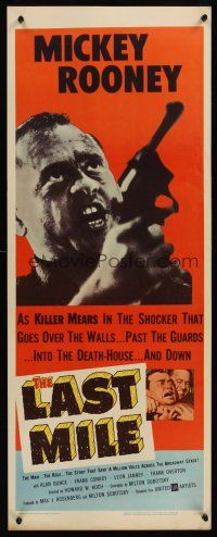 6k471 LAST MILE insert '59 great art of Mickey Rooney as Killer Mears breaking out of Death Row!