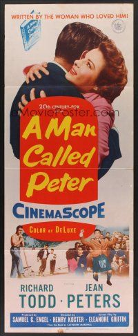 6k515 MAN CALLED PETER insert '55 Richard Todd & Jean Peters make your heart sing with joy!