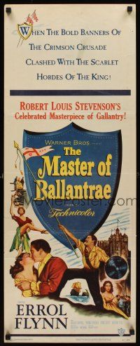 6k527 MASTER OF BALLANTRAE insert '53 Errol Flynn, Scotland, from Robert Louis Stevenson story!