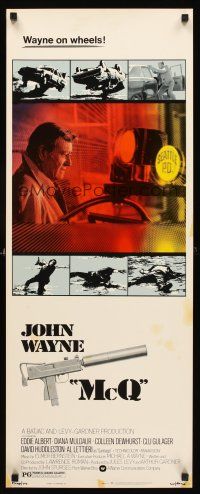 6k529 McQ insert '74 John Sturges, John Wayne is a busted cop with an unlicensed gun!