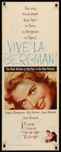 6k577 PARIS DOES STRANGE THINGS insert R60s Jean Renoir's Elena et les hommes, Ingrid Bergman