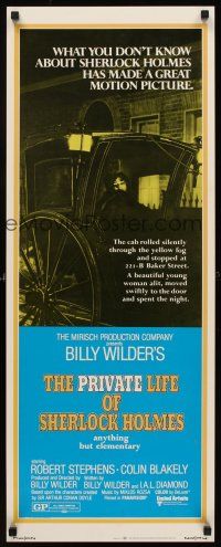 6k603 PRIVATE LIFE OF SHERLOCK HOLMES insert '71 Billy Wilder, Robert Stephens in title role!