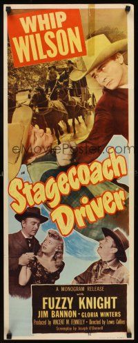 6k682 STAGECOACH DRIVER insert '51 Whip Wilson with gun, Fuzzy Knight, Gloria Winters