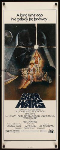 6k686 STAR WARS video insert R1982 George Lucas classic sci-fi epic, great art by Tom Jung!