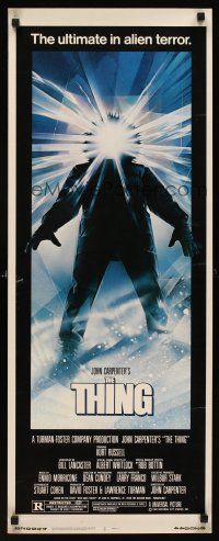 6k713 THING insert '82 John Carpenter, cool sci-fi horror art, the ultimate in alien terror!