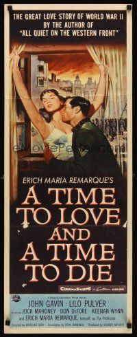 6k730 TIME TO LOVE & A TIME TO DIE insert '58 a great love story of WWII by Erich Maria Remarque!