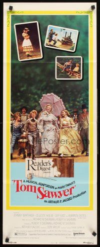 6k733 TOM SAWYER insert '73 Johnny Whitaker & young Jodie Foster in Mark Twain's classic story!