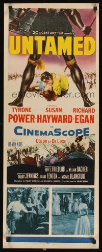 6k755 UNTAMED insert '55 Tyrone Power & Susan Hayward in Africa with natives!