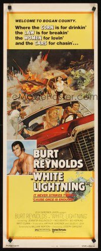 6k778 WHITE LIGHTNING insert '73 moonshine bootlegger Burt Reynolds, Diane Ladd, Bilingsley!