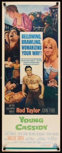 6k795 YOUNG CASSIDY insert '65 John Ford, womanizing Rod Taylor, sexy Julie Christie!