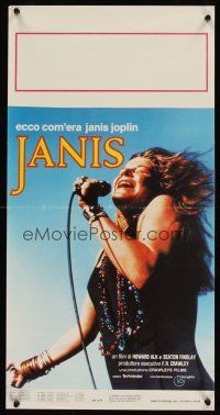 6k054 JANIS Italian locandina '75 great image of Joplin singing into microphone by Jim Marshall!