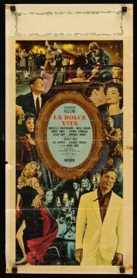 6k001 LA DOLCE VITA Italian locandina '60 Federico Fellini, Marcello Mastroianni, Anita Ekberg!